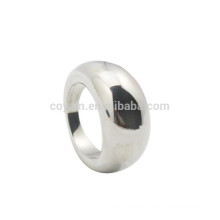 Einfache klassische Edelstahl Unisex Silber Ring